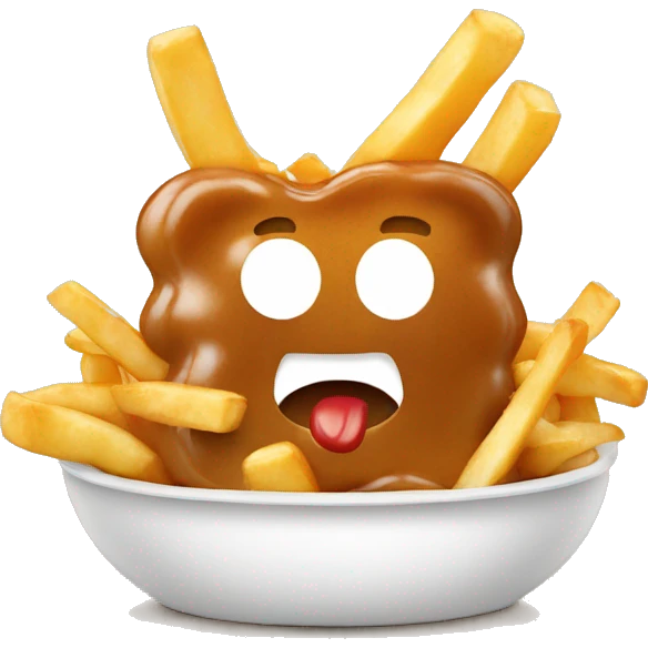 Poutine qui mange une poutine  emoji