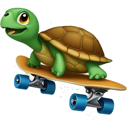 Turtle Skateboarding  emoji