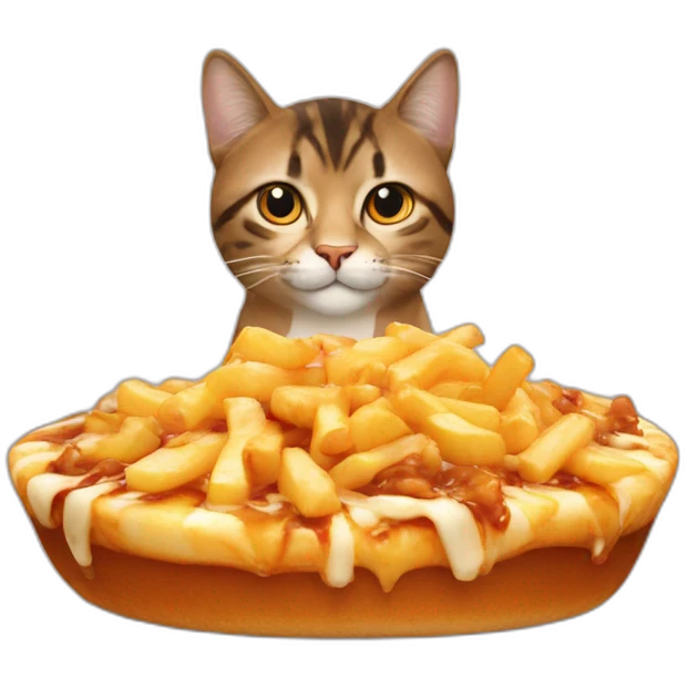 poutine with cat emoji