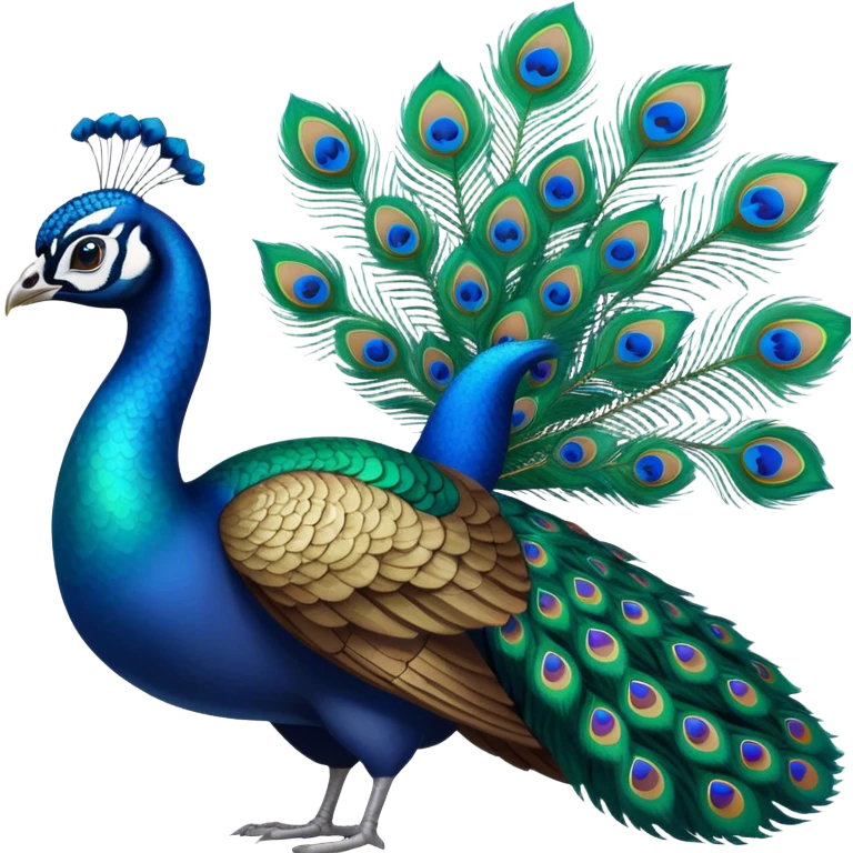 Peacock flying with ￼his wife  emoji