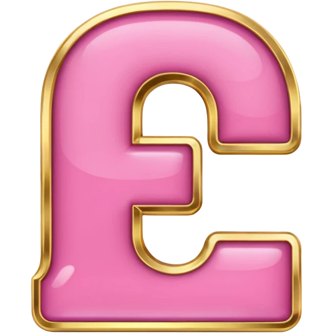 number four in pink and golden  emoji