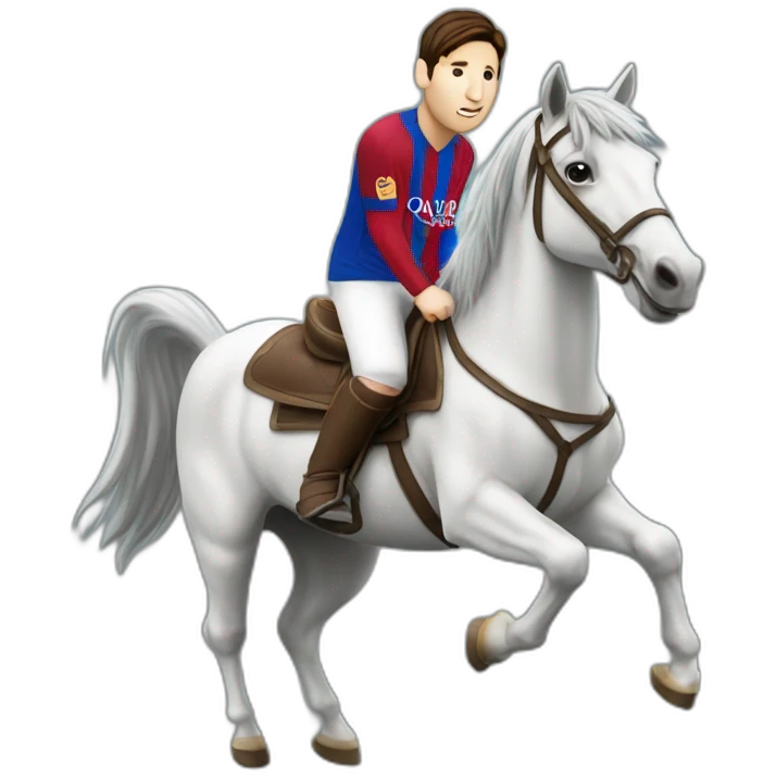 Messi sur un cheval  emoji