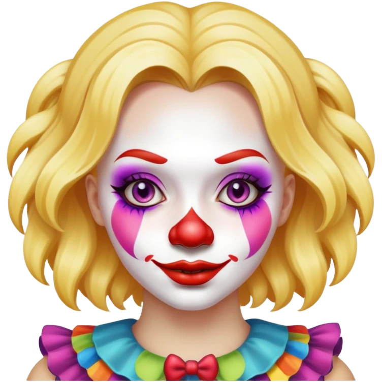 Девочка блондинка клоун emoji