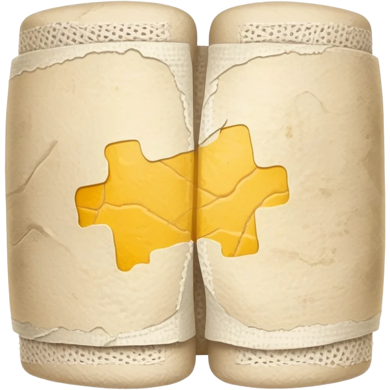 dirty bandage with visible yellow stains emoji