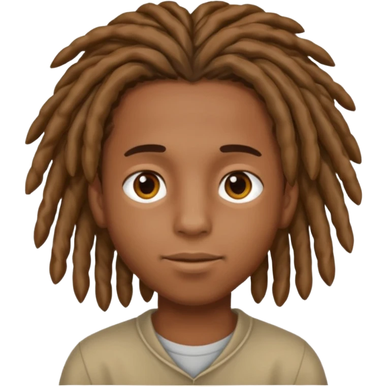Boy with a locs hair on face  emoji