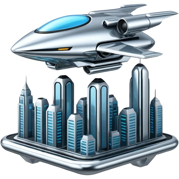 Flying city emoji