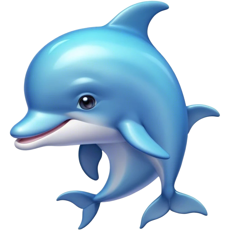 Cinematic Huggable Dolphin Portrait Emoji, Embracing a cuddly, rounded form with a soft, inviting silhouette and a gentle, warm smile, featuring smooth, glossy skin and large, endearing eyes that sparkle with affection, Simplified yet irresistibly adorable features, highly detailed, glowing with a tender, pastel aquatic glow, high shine, comforting and delightful, stylized with an air of plush marine lovability, soft glowing outline, capturing the essence of a super cute dolphin that seems as if it could be hugged into your heart! emoji