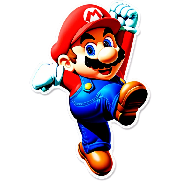 Mario bros jumping emoji