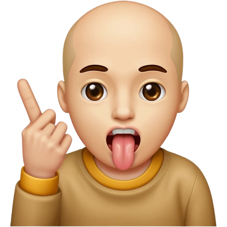 middle finger while sticking out tongue emoji