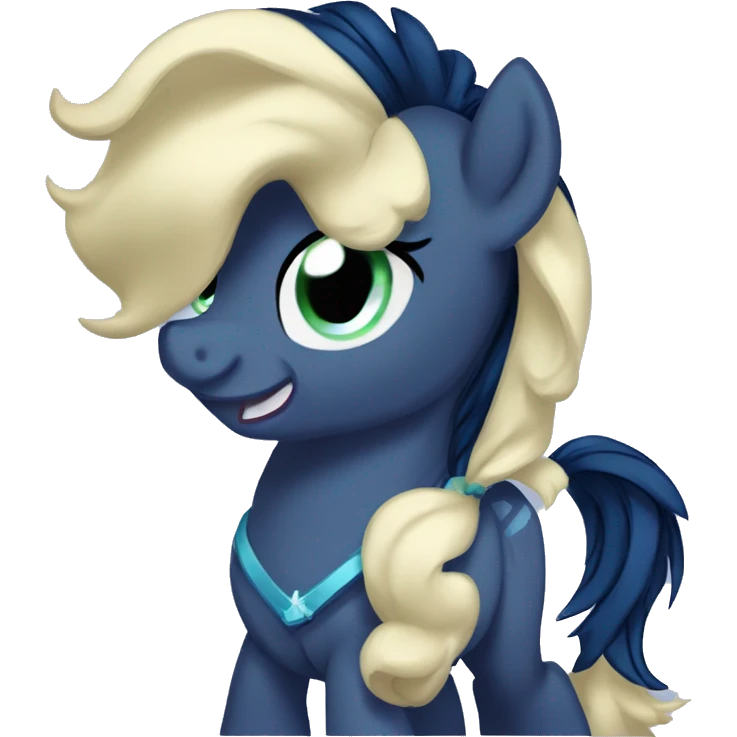 My little pony, navy blue pony, raritys son emoji