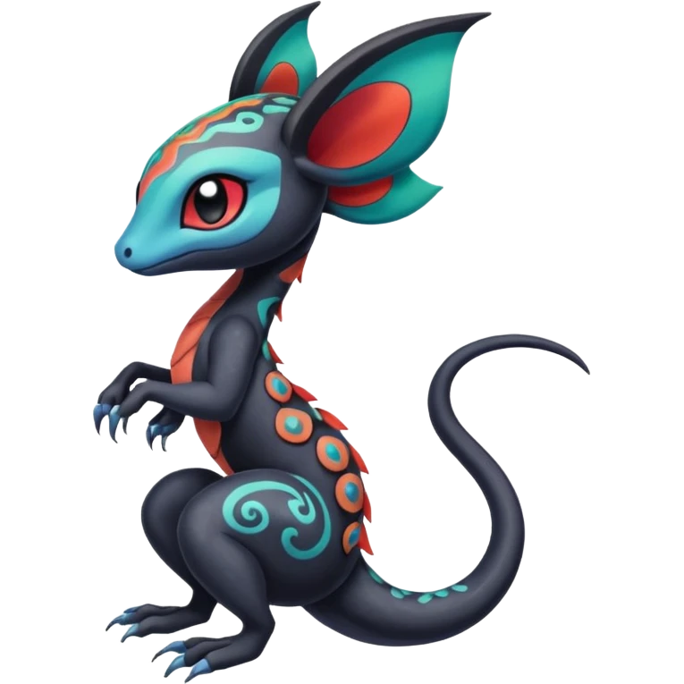 Colorful Exotic Meloetta-Salandit-Darkra-Stitch-Fakémon-creature-hybrid emoji