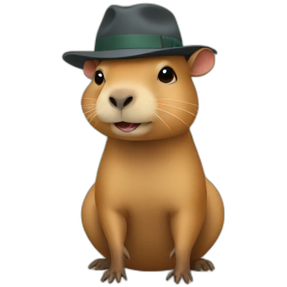 capybara  in hat emoji