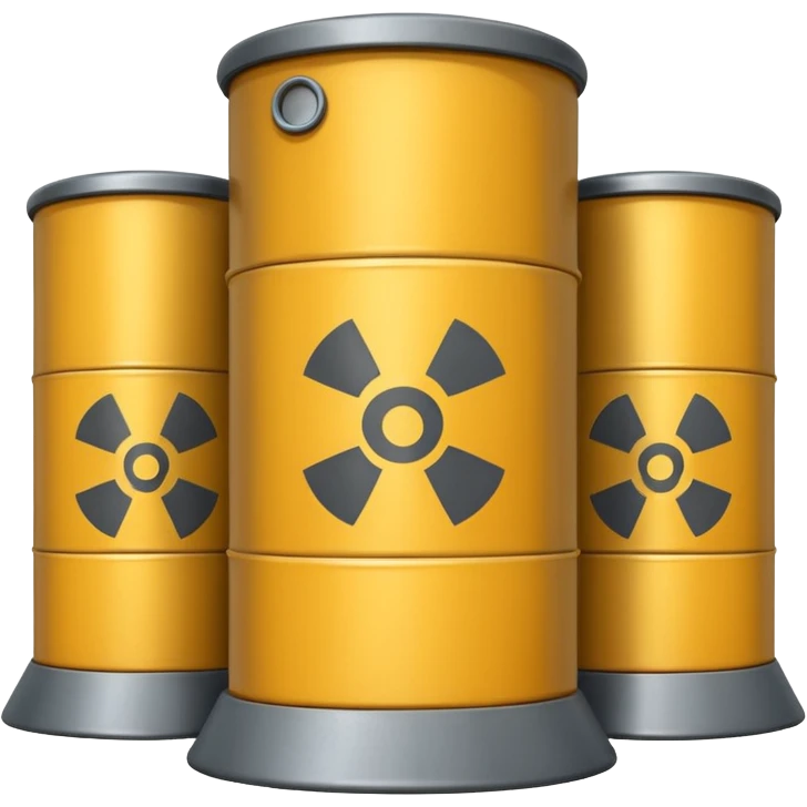 realistic nuclear power  plant with 6 nuclear core emoji