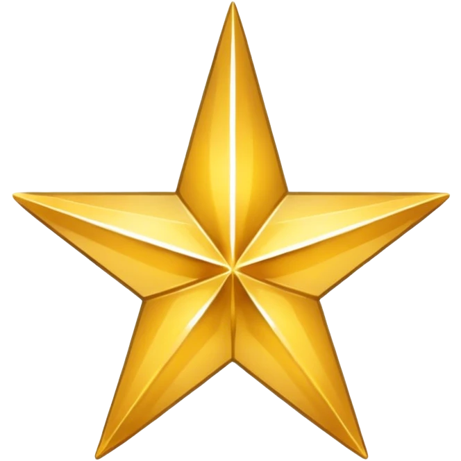 gold shiny star emoji split in half with each side clearly separated emoji