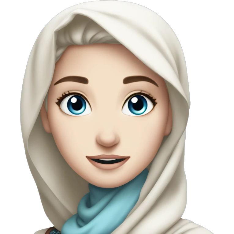 Hijabi elsa princess freckless blue eyes  emoji