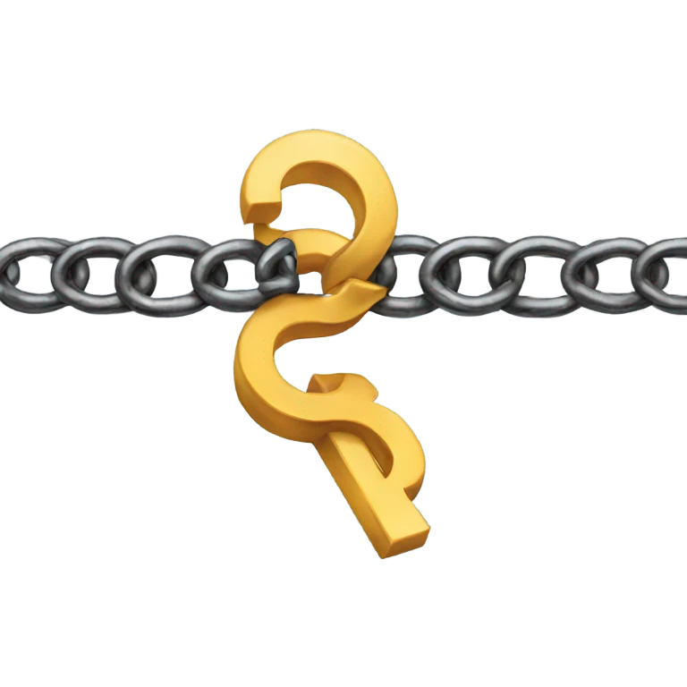 a chain breaking as a sign of freedom emoji