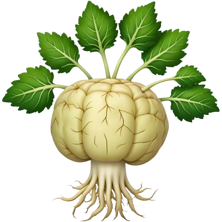 celeriac with root celeri leafs emoji