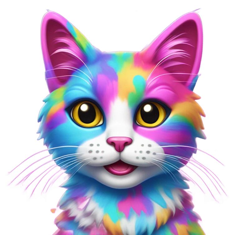 Lisa Frank cat emoji