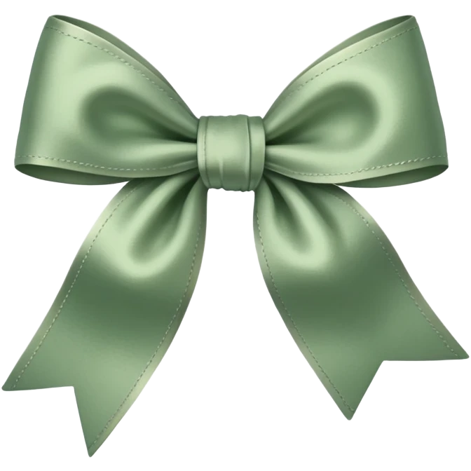 Sage green bow emoji