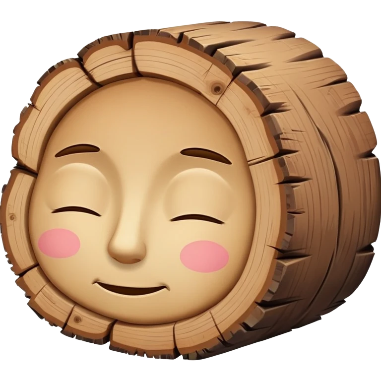 Log with sleeping head emoji