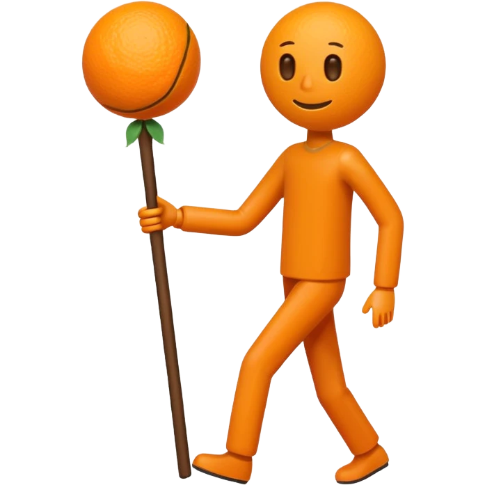 Orenge sticfigüre from alanbecker emoji