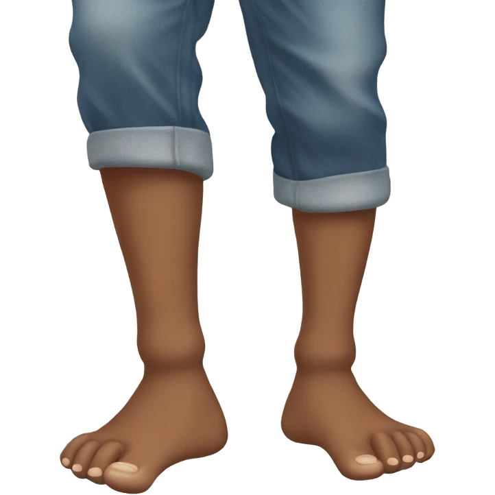 kicking feet with bare toes emoji