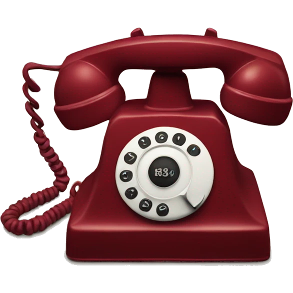 50's dark red telephone emoji