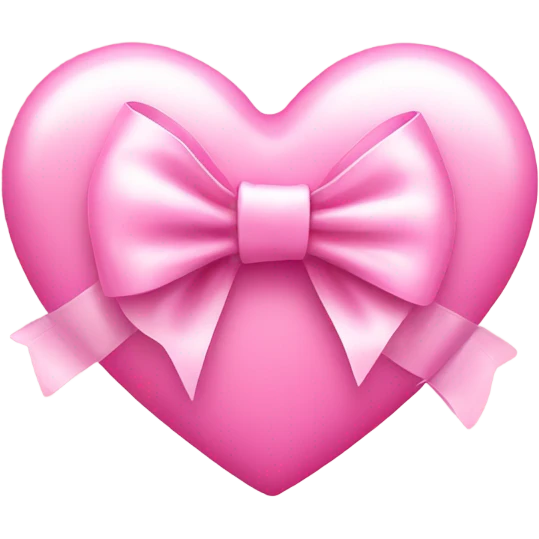 pink heart with light pink bow emoji