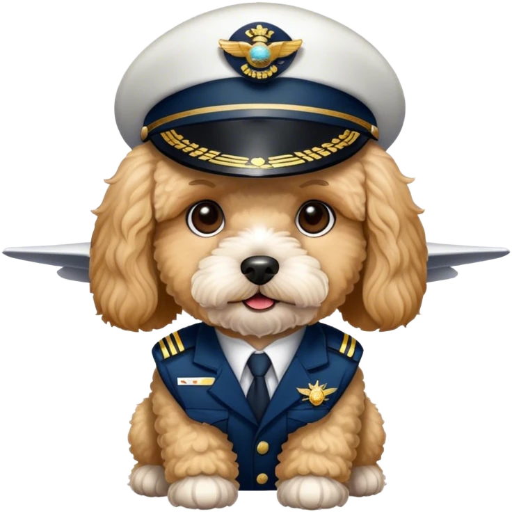 Maltipoo airplane pilot emoji