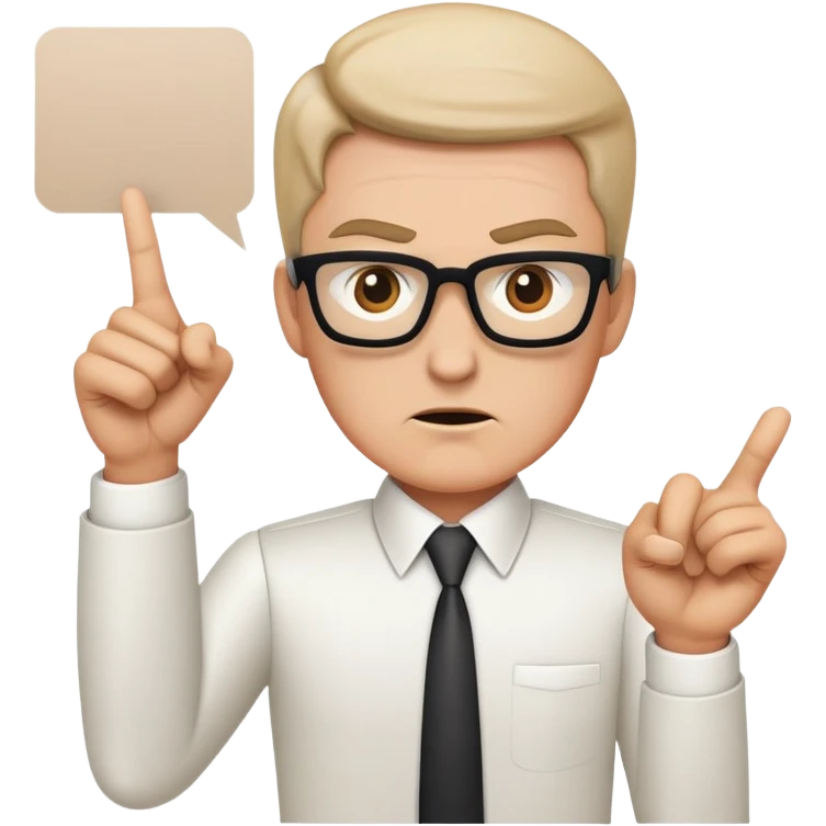 demanding boss pointing at design mockups emoji