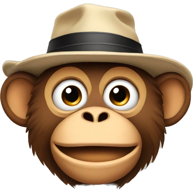 Monkey wearing hat emoji