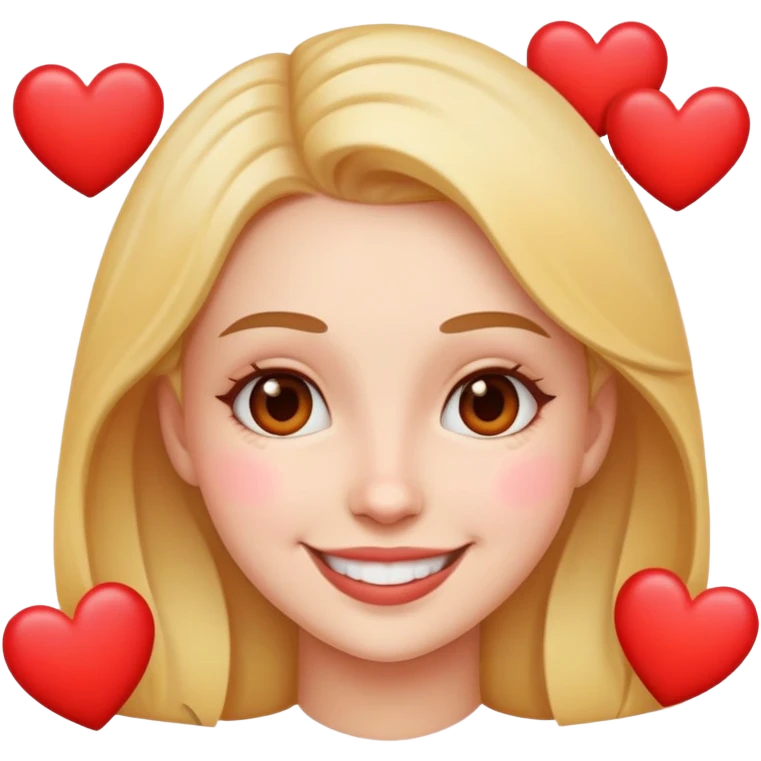 Cara sonriente con emojis de corazón  emoji