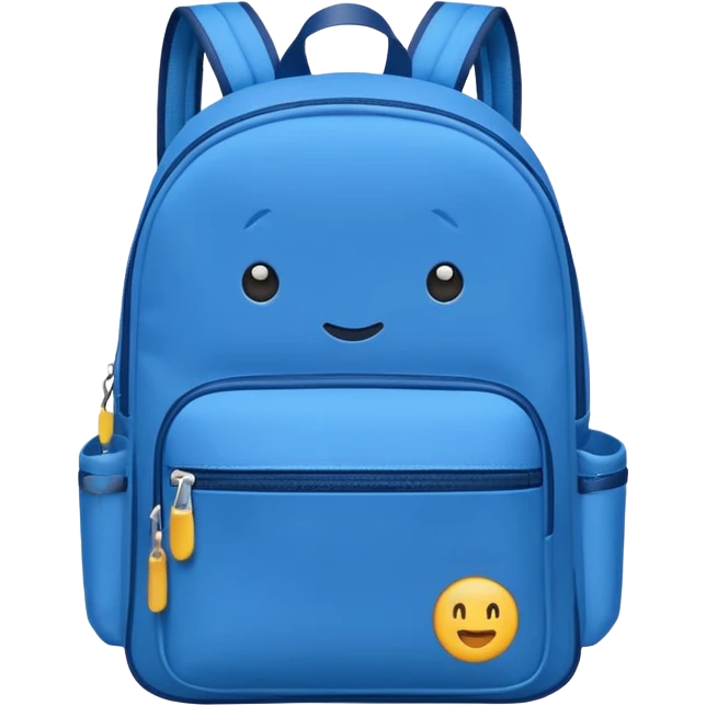 a blue kid Backpack with zip emoji