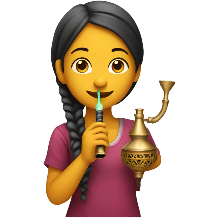 Girl with shisha emoji