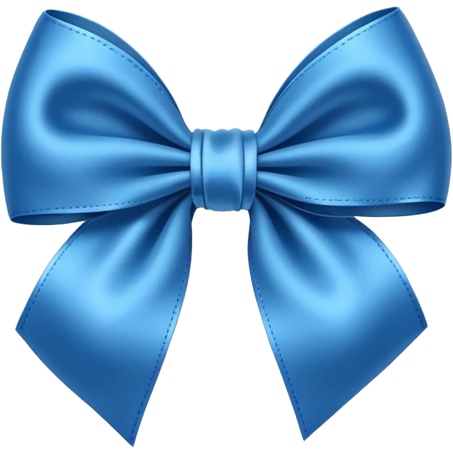 blue bow emoji