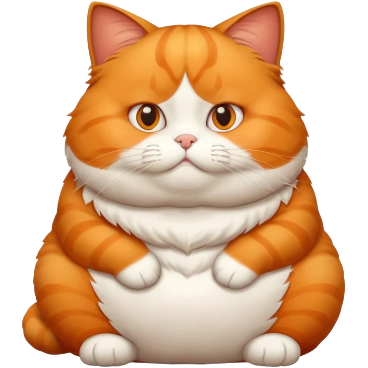 a very fat cat is sitting emoji