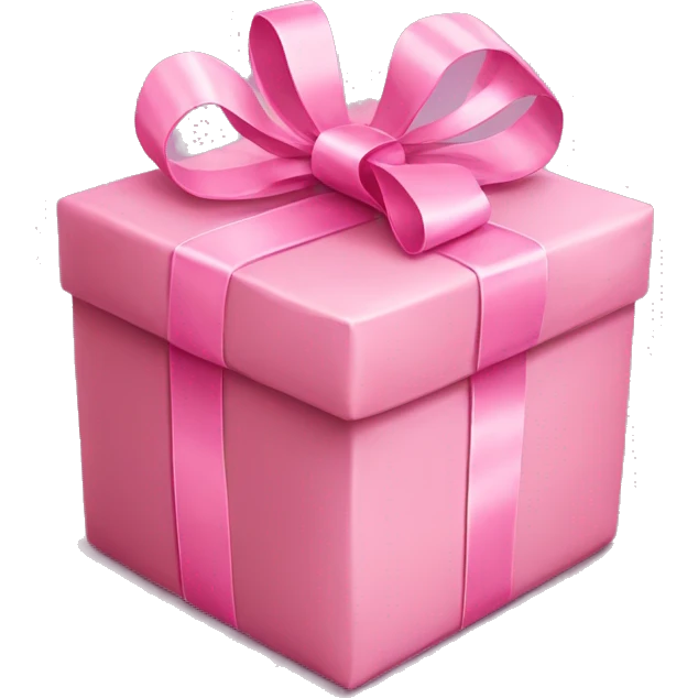 a present with pink wrapping paper and pink ribbon ￼ emoji