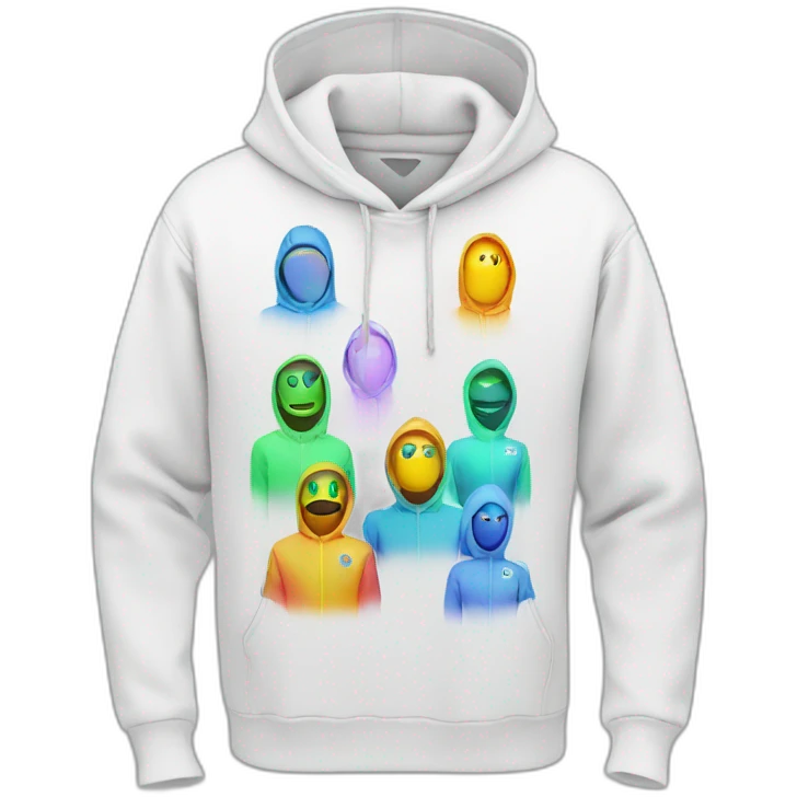 team working money white hoodie iridescente light emoji