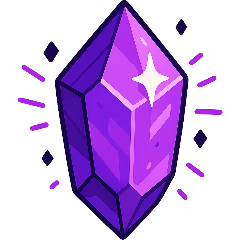magical purple crystal glowing emoji