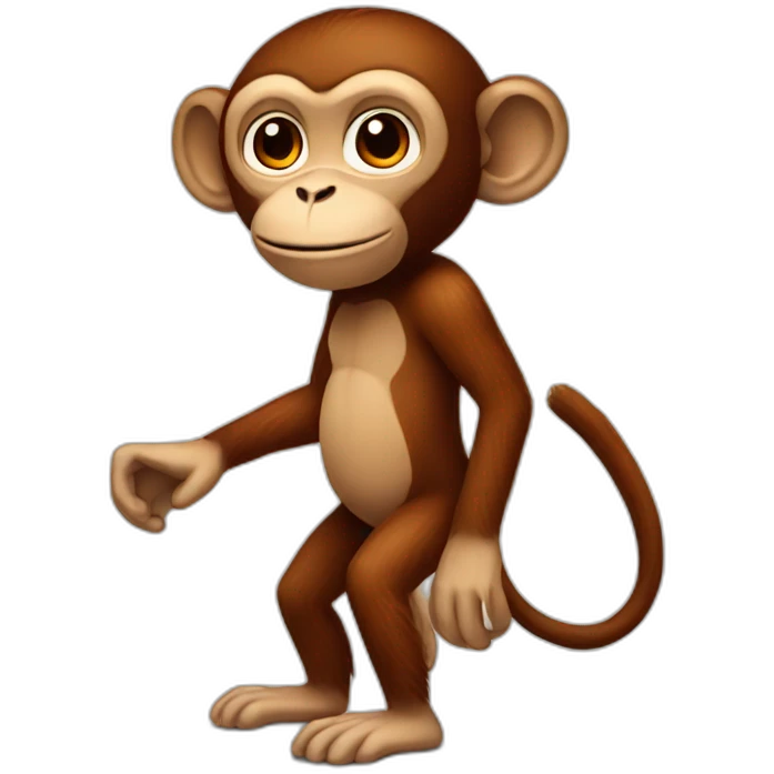 Monkey with red butt emoji