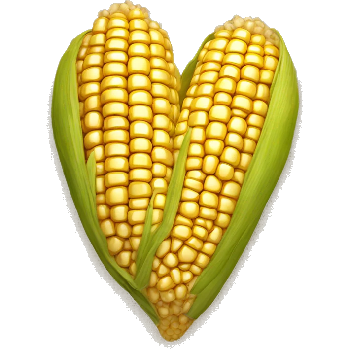 a yellow corn heart emoji
