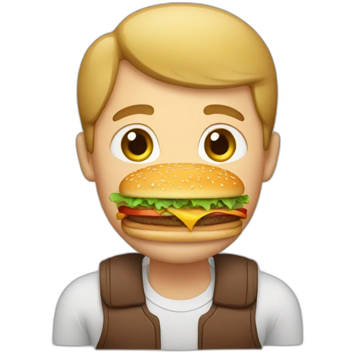 Man Eating hamburger emoji