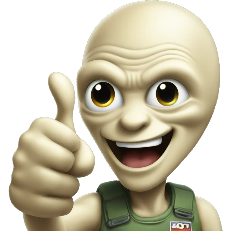 thumbs up from alien emoji