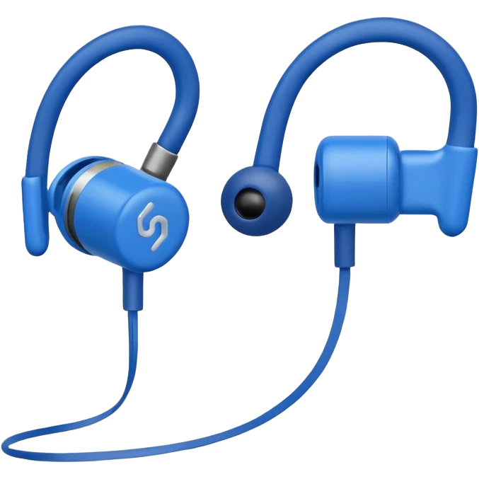 blue wired earbuds emoji
