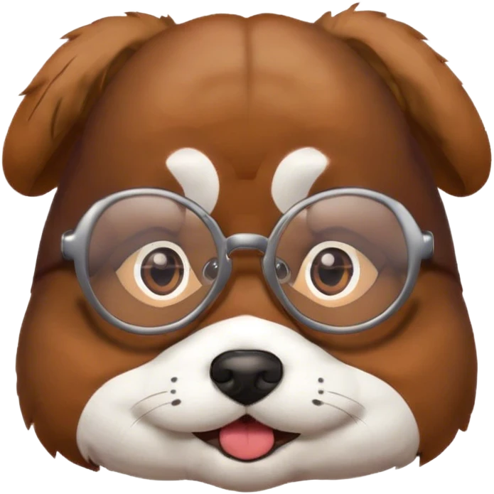 Perro con lentes emoji