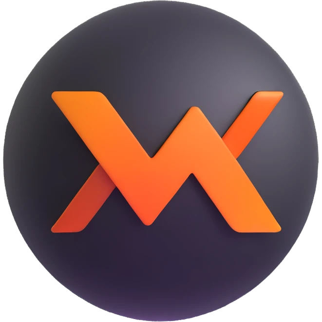 modern minimalist 3D sphere logo emoji