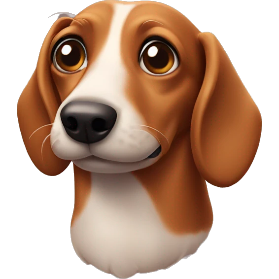 Sausage dog having mustache emoji