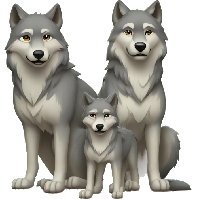wolf family emoji