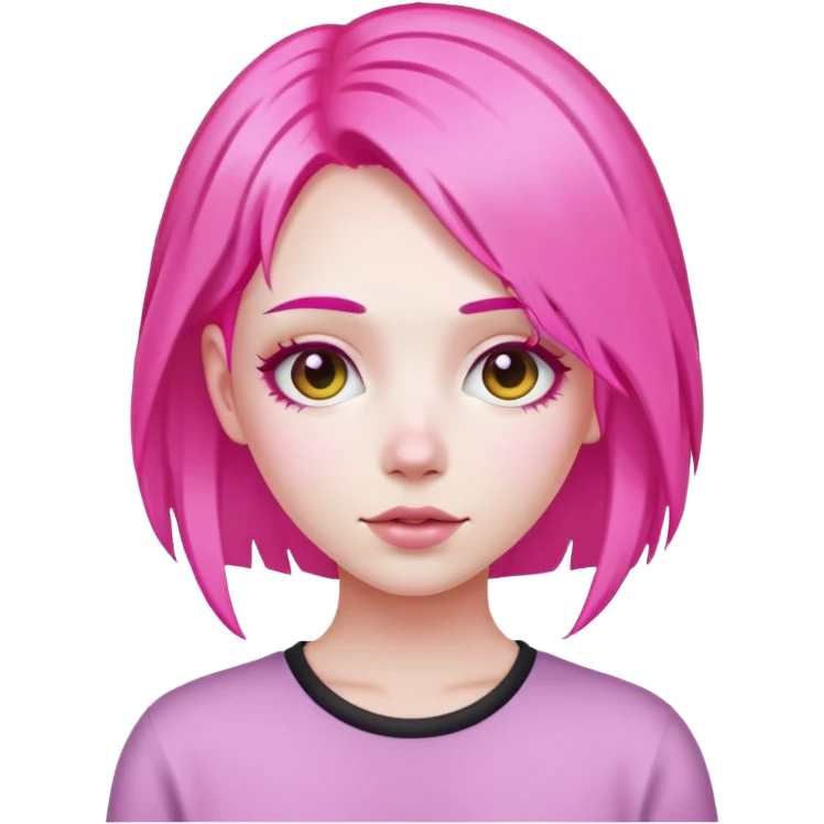pink neon hair emoji