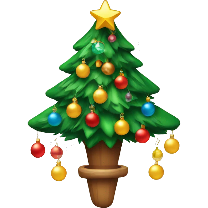 Christmas tree with decorations  emoji
